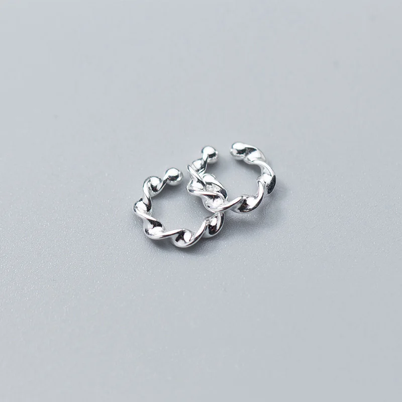 Trusta, 2 шт., 925 пробы, серебряные клипсы, серьги, манжета для женщин, девушек, девушек, без пирсинга, серьги, ювелирное изделие, DS534