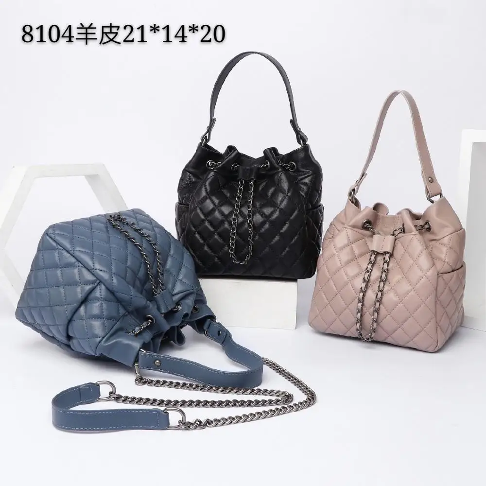 

free shipping 2020 the new style nice cool genuine leather sheepskin women handbag one shoulder bag crossbody bag 3 color 21cm