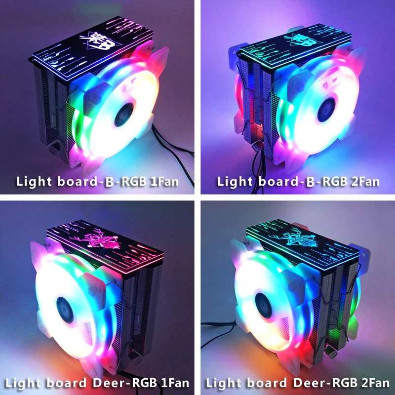 Снеговик 6 тепловых трубок кулер ЦП RGB 120 мм ШИМ 4Pin для Intel LGA775 1150 1151 1155 1366 AMD AM2 AM3 AM4 Вентилятор охлаждения процессора ПК тихий