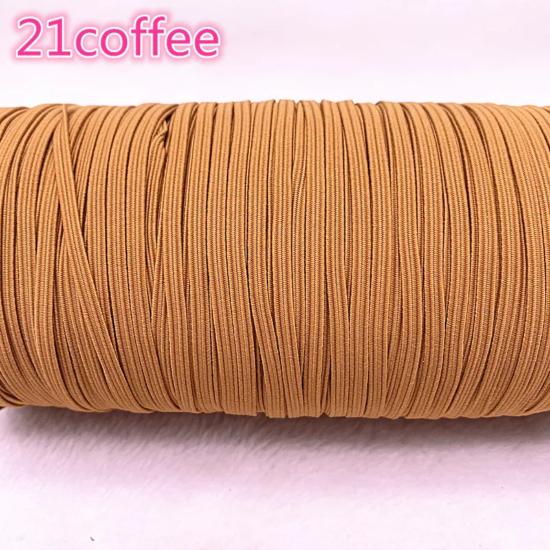 Эластичная кружевная лента 5 ярдов 3 мм разноцветная канатная Резиновая из