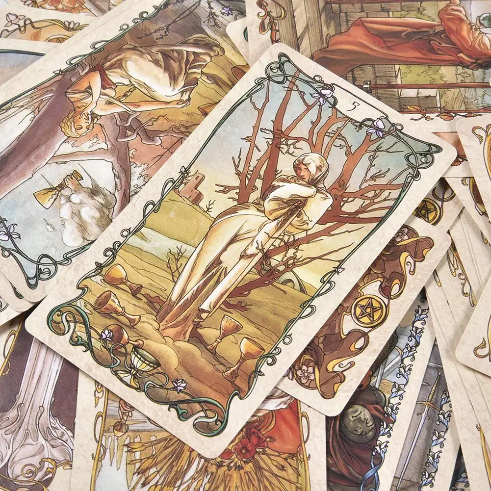 78 шт. волшебные карты Таро Mucha английское издание загадочная колода настольная