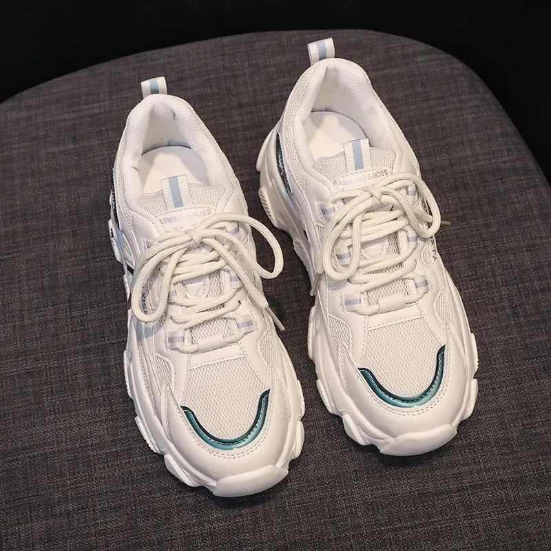 

Women Sneakers New Fashion Mesh Platform Sneakers Vulcanize Shoes Woman Platform Thick Sole Running Casual Shoes Trainers