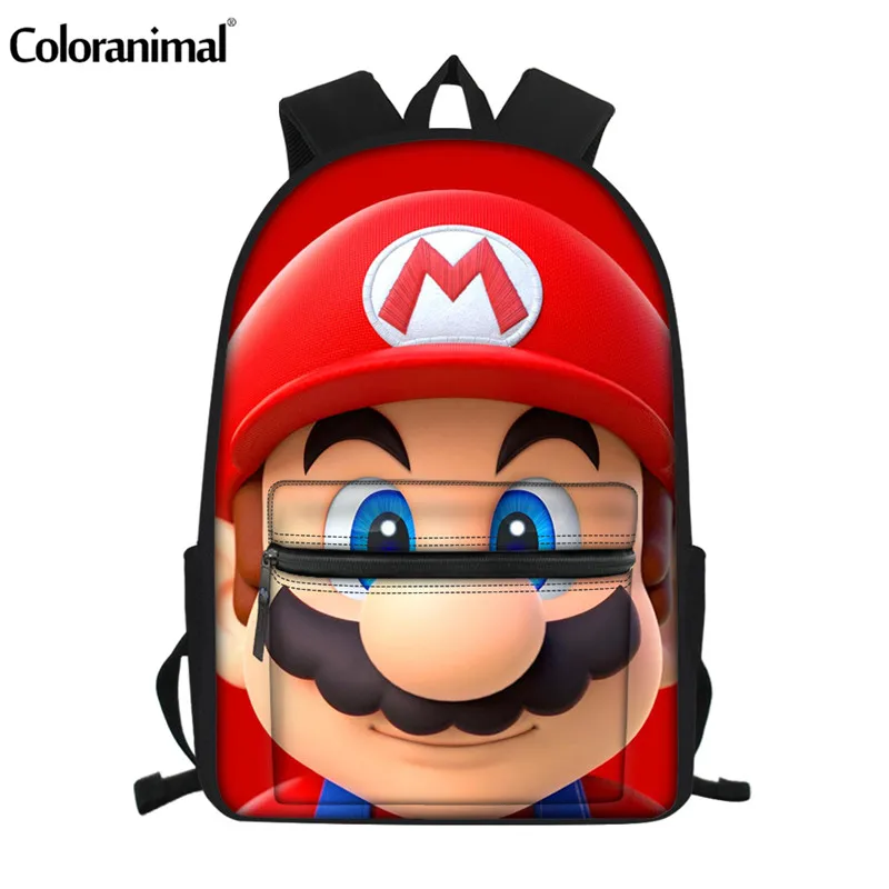 Coloranimal/японский аниме/Super Mario Bros/Школьный рюкзак для девочек и мальчиков, детский рюкзак с 3D принтом, Детский комплект, рюкзак, сумки на плечо - Цвет: HMC1441Z58