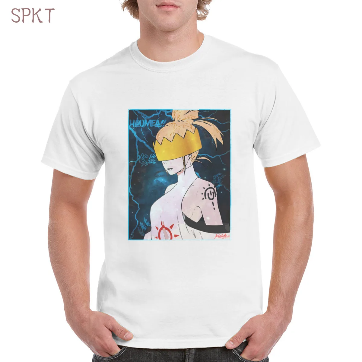 

Retro Haumea Fire Force print t shirt 100% cotton Haumea graphic design t shirt gothic punk oversized tops women/men's T-Shirts