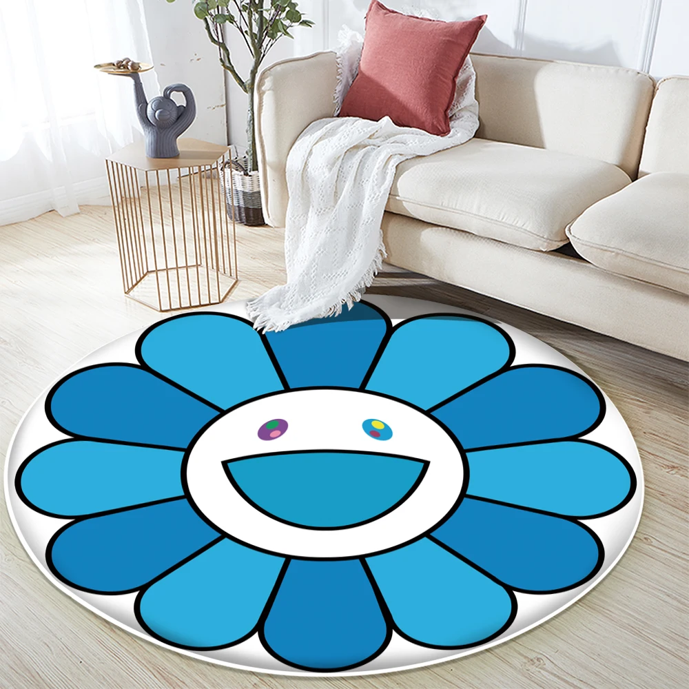 

Tapis Salon коврик с подсолнухами круглый ковер, нескользящий фланелевый коврик, нескользящий коврик для ванной, мягкий пушистый декоративный к...