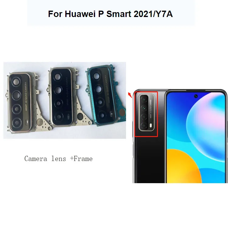 Новинка для Huawei Y7A / P Smart 2021 задняя камера объектив заднее стекло с рамкой наклейка