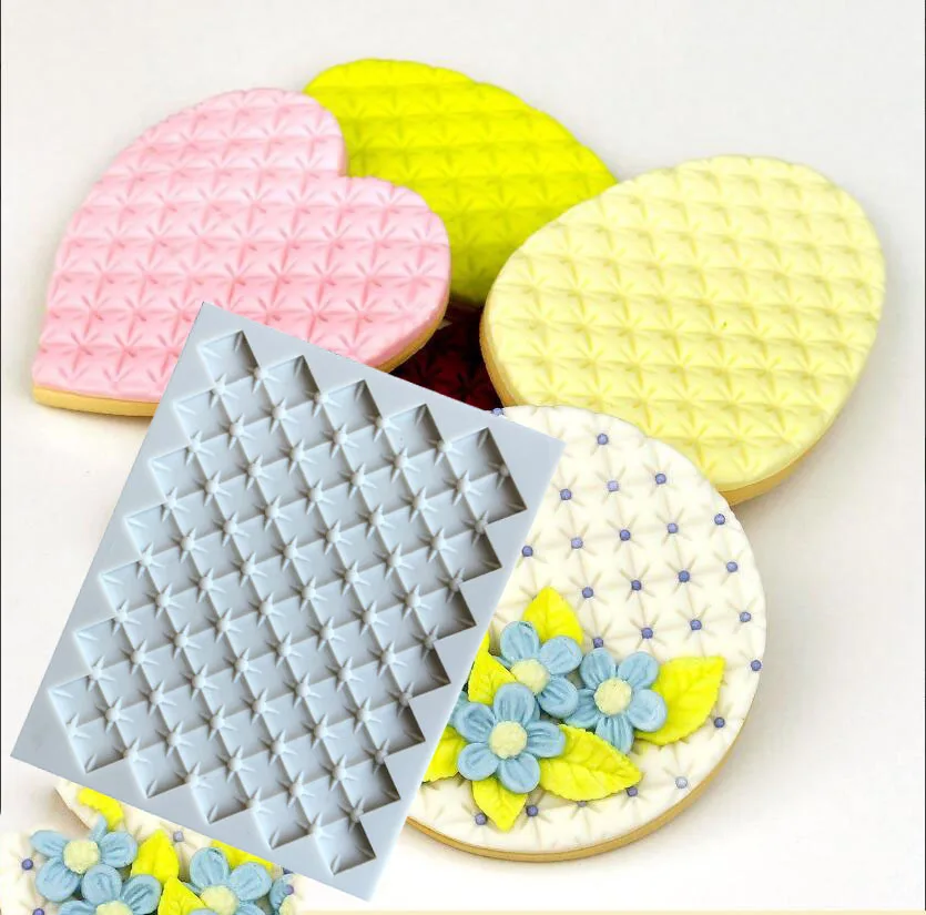 

Large size Four leaf clover Border Cake Fondant Mould Cross Flower Printing Mould Chocolate Biscuit Mould Baker