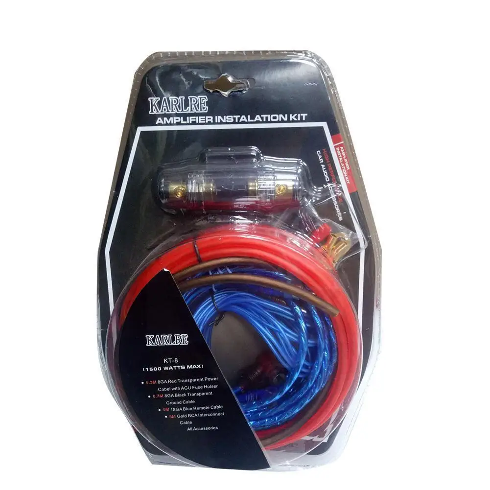 

60 А Блок предохранителей 8ga автомобильный аудио комплект сабвуфера линейный усилитель мощности наборы проводов алюминиевый шум пвх медь мо...