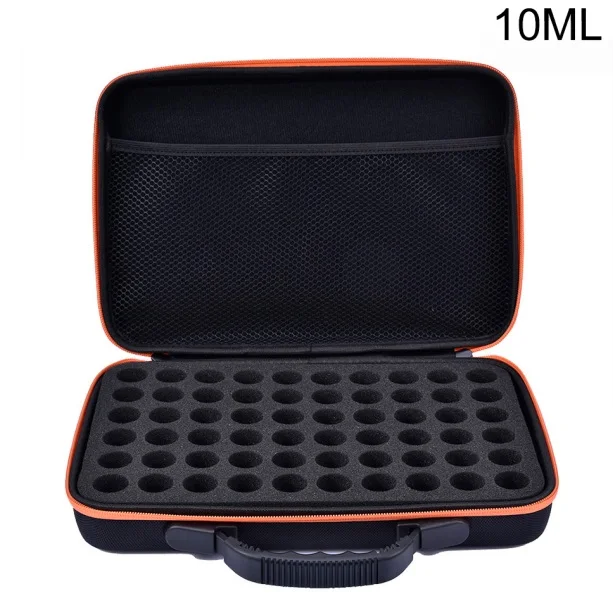 Orange 10ml 60 бутылок, чехол для хранения эфирного масла, сумка-держатель, портативный органайзер для бутылки эфирного масла для путешествий, Женский чехол для сбора парфюмерного масла - Цвет: Orange 10ml