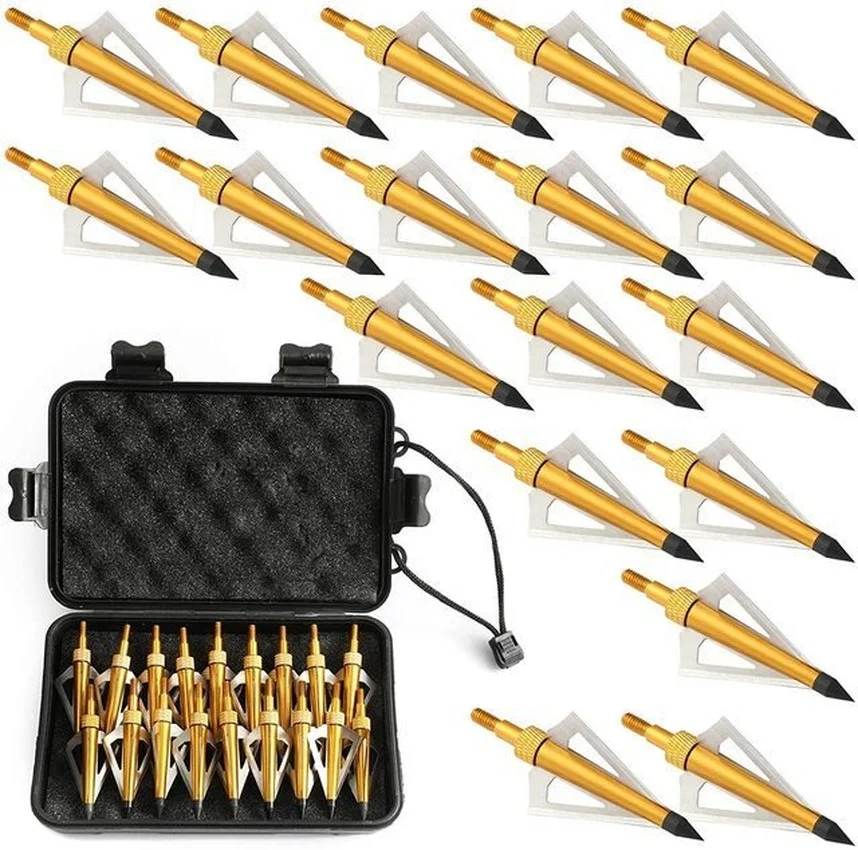 

16pcs Arrow Broad Heads 100gn Arrows Tips For Archery Hunting Compound Bow And Crossbows And Recoil Arrow Heads