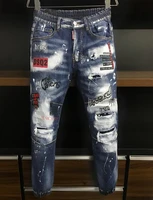 ripped jeans classicauthentic dsquared2retroitalian brand womenmen jeanslocomotivejogging jeans a503
