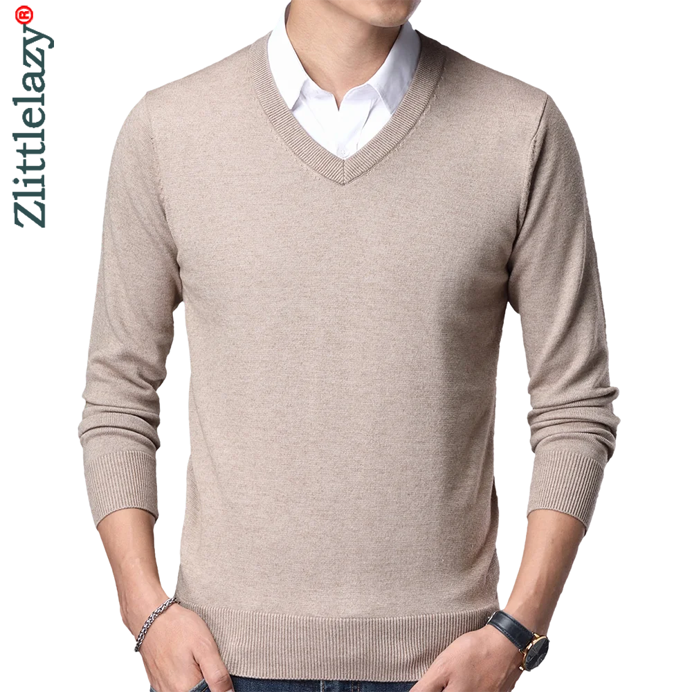 2022 Brand Casual Knitted V Neck Sweater Men Pullover Clothing Fashion Clothes Knit Winter Warm Mens Sweaters Pullovers 81351