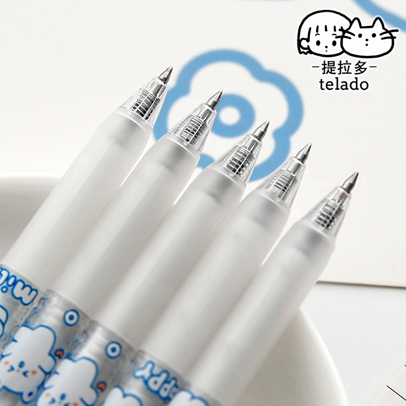 

6 шт. нейтральная креативная милая Шариковая ручка для сдачи экзамена с героями мультфильмов черная углеродная Шариковая ручка для сдачи эк...