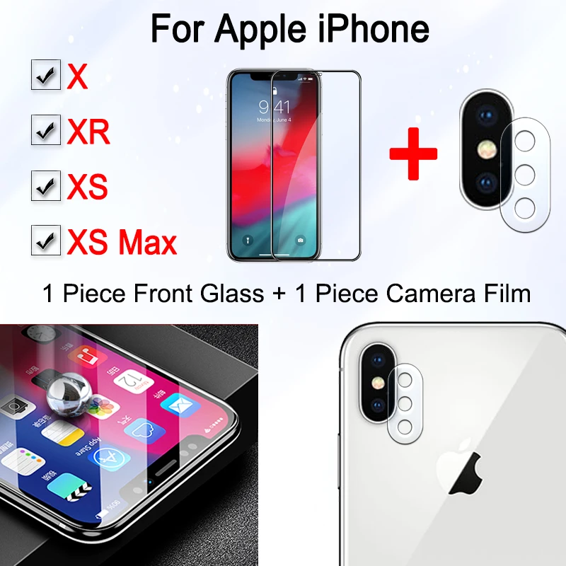Защитное стекло для iphone xs max xr экрана x s r xsmax xmax 10s 10r xphone закаленное с пленкой