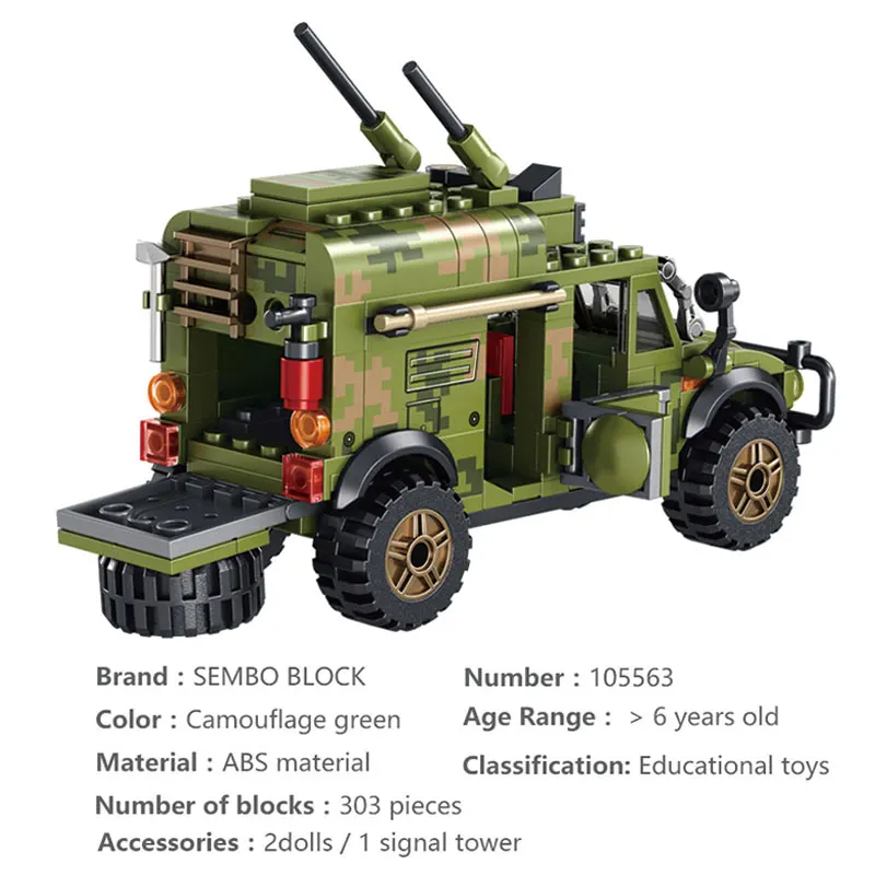

SEMBO Military Armored Tank Vehicle WW2 Army Figure Cars Creator D Model Building Blocks Kit Creator DIY Mini Diamond Bricks Toy