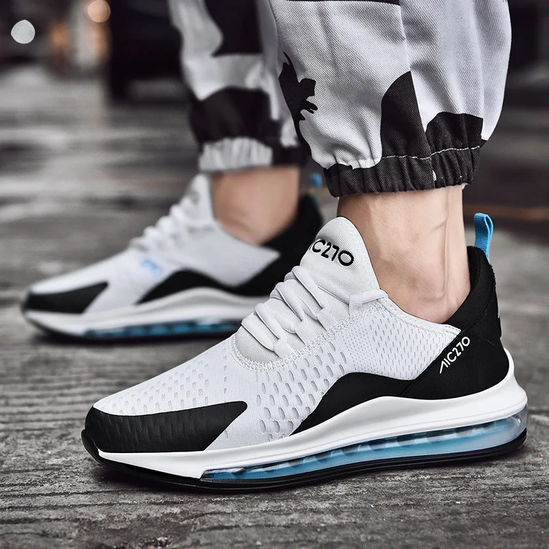 Mens Sneakers Casual Shoes 2020 Mesh Air Cushion Sports For Male Black Off White Men Footwear Trainers 46 47 | Обувь