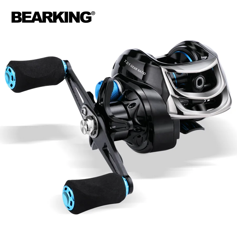 

BEARKING 8+1BB Baitcasting Reel Double Spool 8KG Max Drag 7.2:1 High Speed Fishing Reels Reinforced Carp Fishing Reel Winter