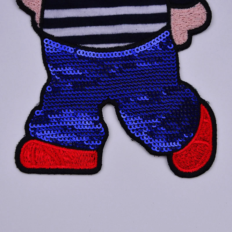 Микки Маус блестки вышитая бисером нашивка стильная мультяшная крыса