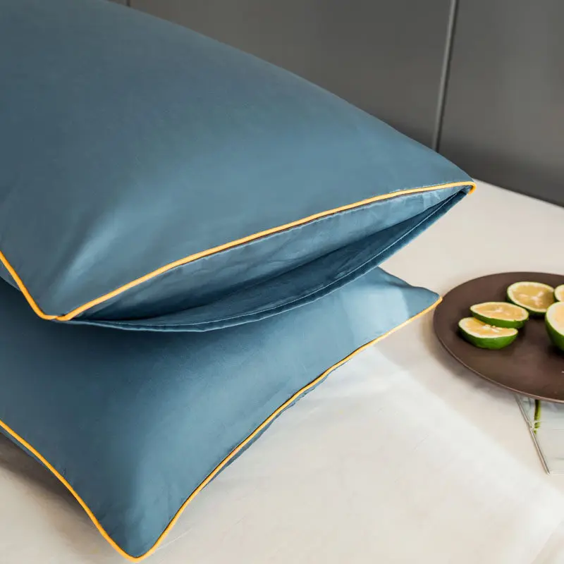 Funda de almohada suave de verano, funda de almohada moderna de Color s&oacute;lido, de calidad para el hogar-3