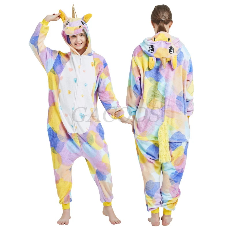 Детские пижамы с пандой комбинезоны Одежда для сна единорогом Комбинезоны