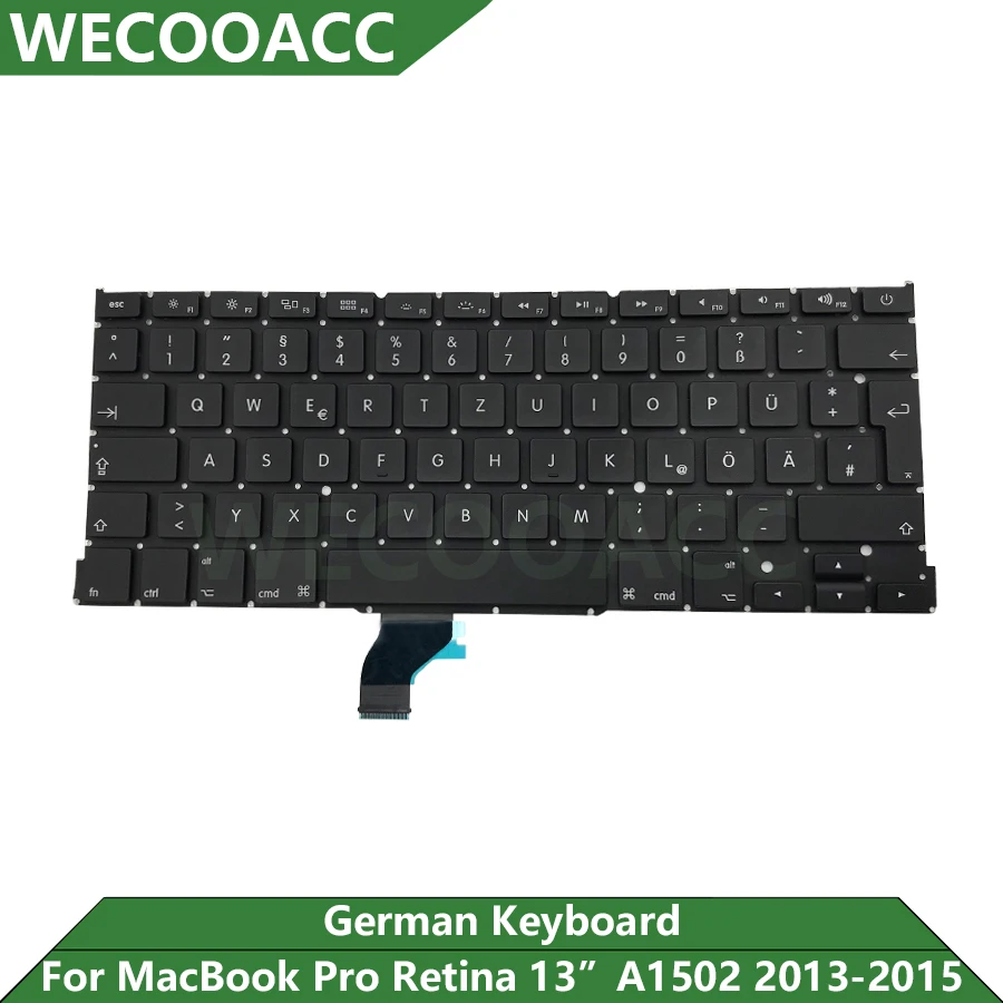 

New Replacement A1502 Keyboard For Macbook Pro Retina 13" German Keyboard Late 2013 2014 2015 Years