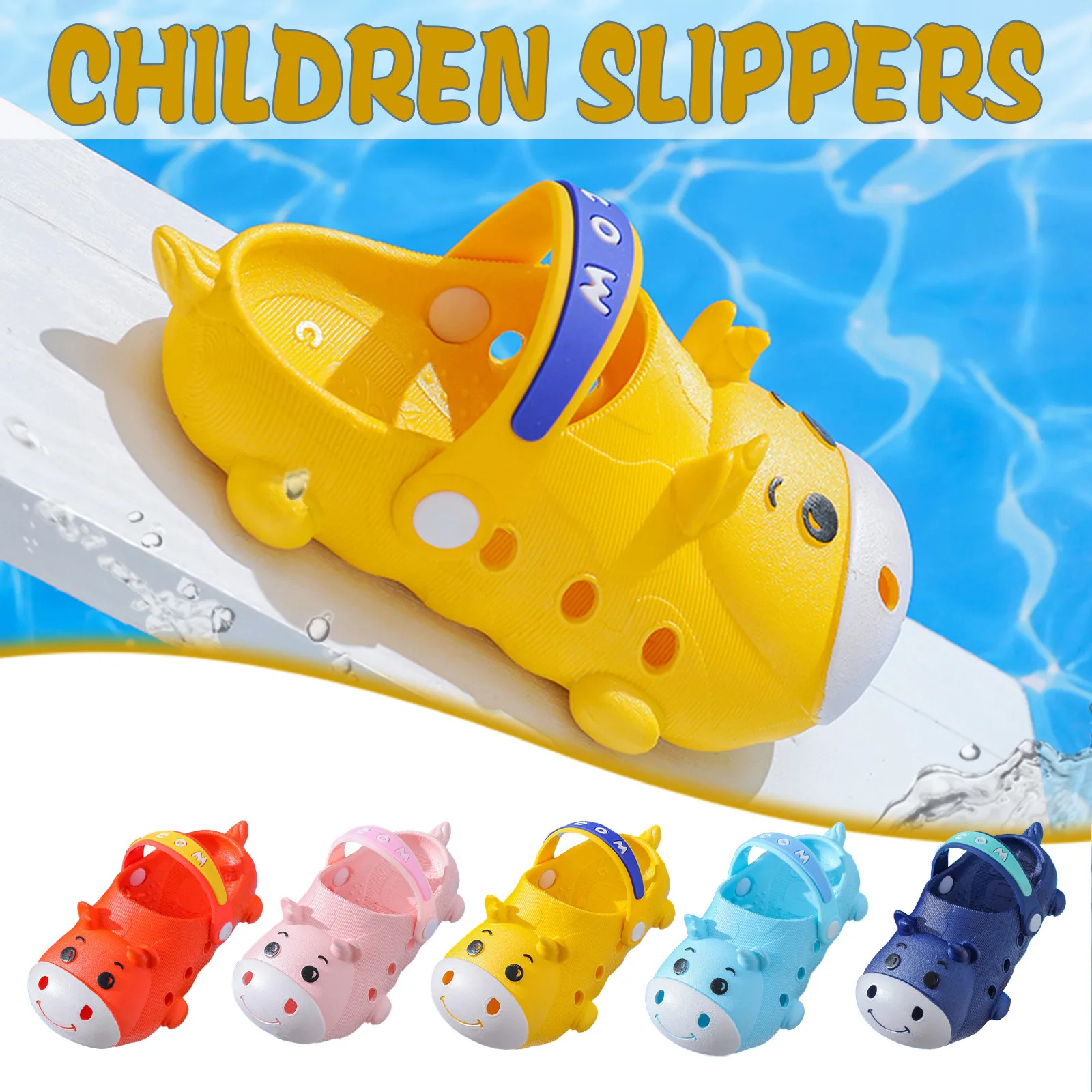 

Kids Slippers for Boys Girls Cartoon Shoes Summer Toddler Flip Flops Baby Indoor Slippers Beach Swimming Slippers for Children#F