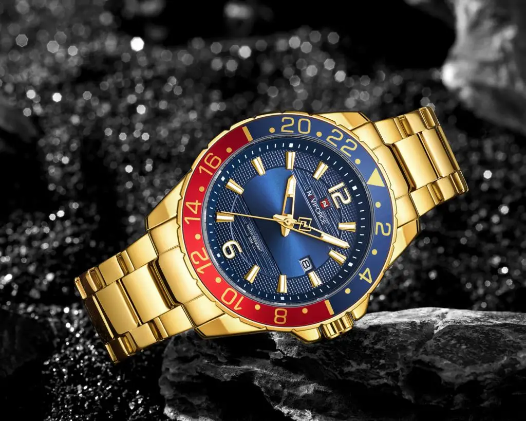 Часы наручные NAVIFORCE Мужские Аналоговые брендовые Роскошные водонепроницаемые