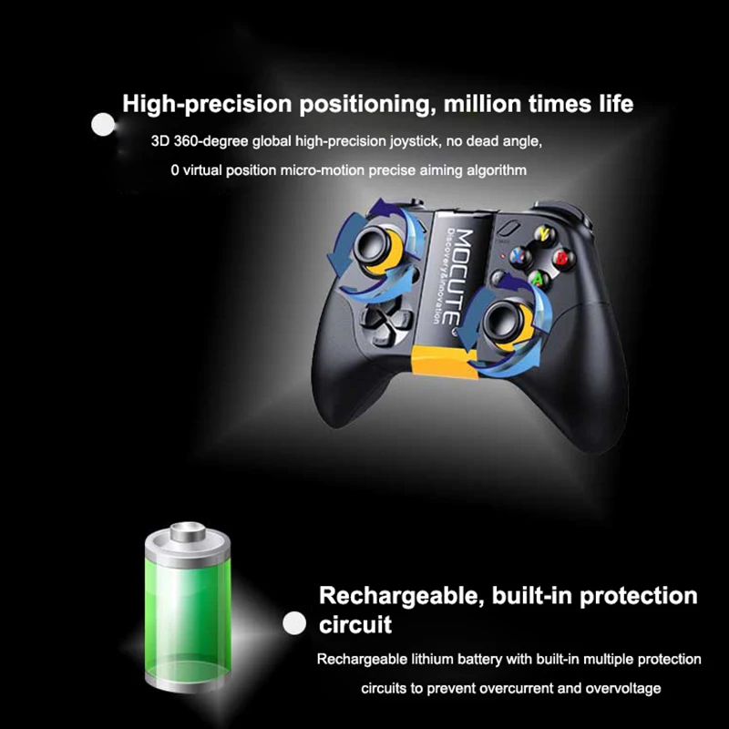 

Mocute 054 MX Smartphone Gamepad Bluetooth Multifunction Wireless Game Controller Joystick for IOS Android PC