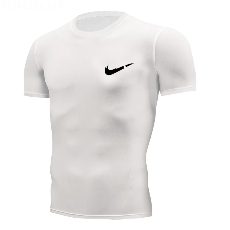 Спортивные фитнес плотно облегающие футболки для мужчин s Slim Fit с короткими рукавами быстросохнущие спортивные футболки для бега мужские Рашгард jogger тренировочные футболки футбол спортивная одежда Джерси Топы мужские