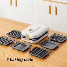 220V Electric Waffles Maker Iron Sandwich Maker Machine Bubble Egg Cake Oven Breakfast Waffle Machine  3 baking tray cake maker