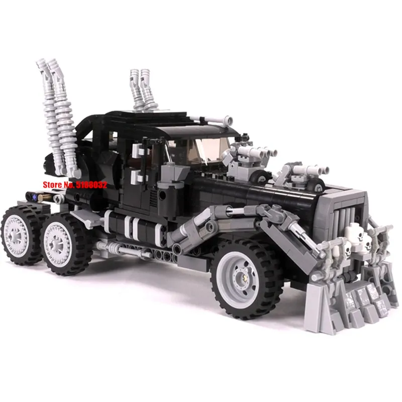 

New 3300PCS Movie Series Mad Max Modified War Rig Truck Series Model Building Block Bricks Kid Gift
