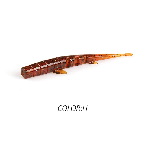 BARQUE UNAGI SLUG SOFT LURS 64MM MUNDO DE PESCA DE PESCA DE PESCA DE SILICONE PIKE