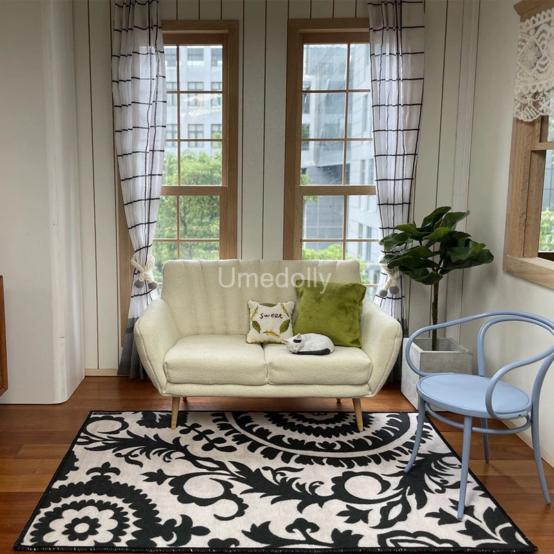 1 шт. миниатюрный ковер для кукольного домика масштаб 1/12 или 1/6 | Игрушки и хобби