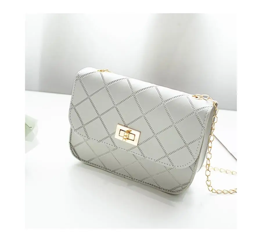 Новая женская антиокислительная сумка на цепочке с ромбовидным узором