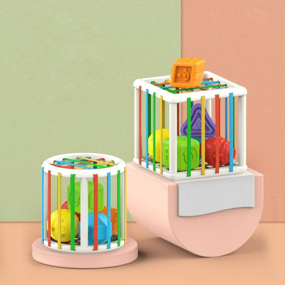 

1 Set Cube Toy Multi-color Color Recognition Plastic Cube Training Desktop Toy for Birthday Gift baby Early Childhood Education