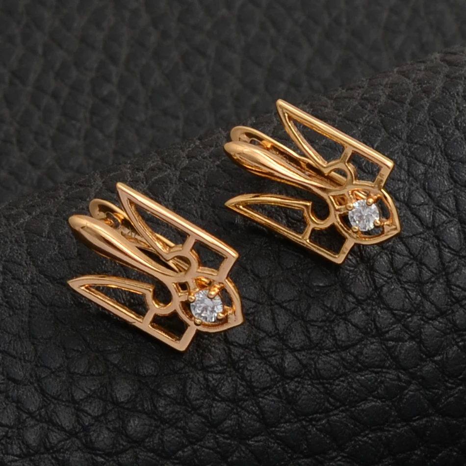 Украинские серьги Anniyo для женщин с кубическим цирконием ювелирные изделия