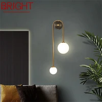 bright brass wall lamp contemporary gold sconces simple led indoor light for home living room