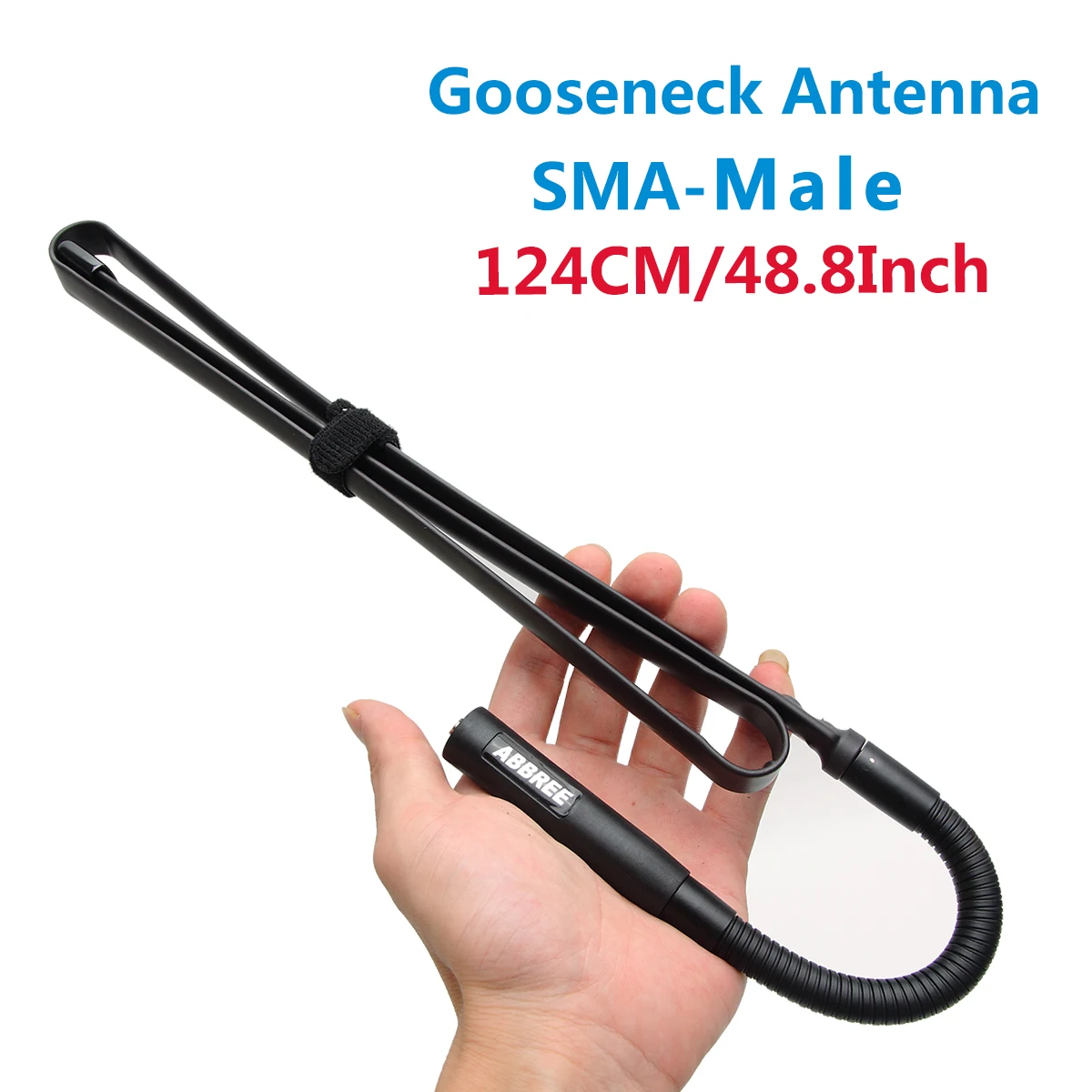 Тактическая антенна SMA-Male с S-образной горловиной ABBREE VHF UHF 144/430 МГц для Yaesu FT-60R Puxing