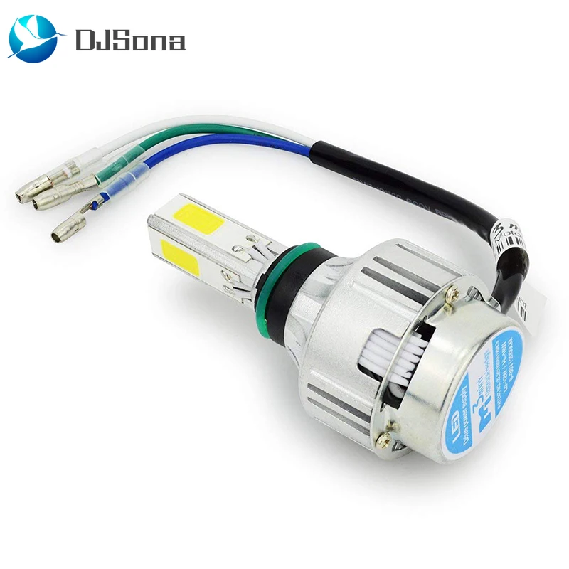 MAHAQI H4 COB светодиодный светильник HID Белый 360 Hi/ближнего света фара мотоцикла 6500K