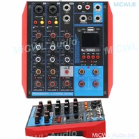 pro usb 4 channel audio mixer portable bluetooth mixing console computer live studio stage microphone eq usb 48v switch ag4