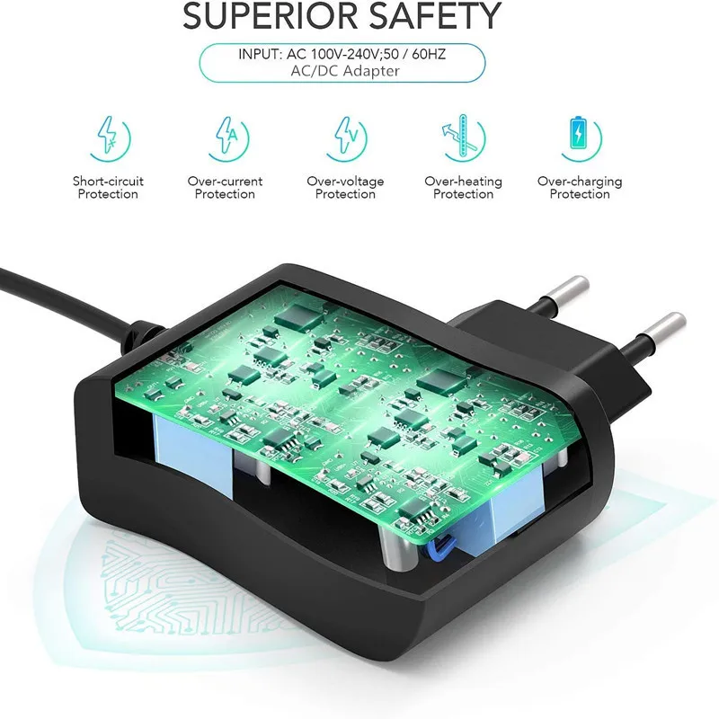 AC 100-240V DC 6В 0.5A 1A адаптер питания 6 вольт зарядное устройство источника micro USB для