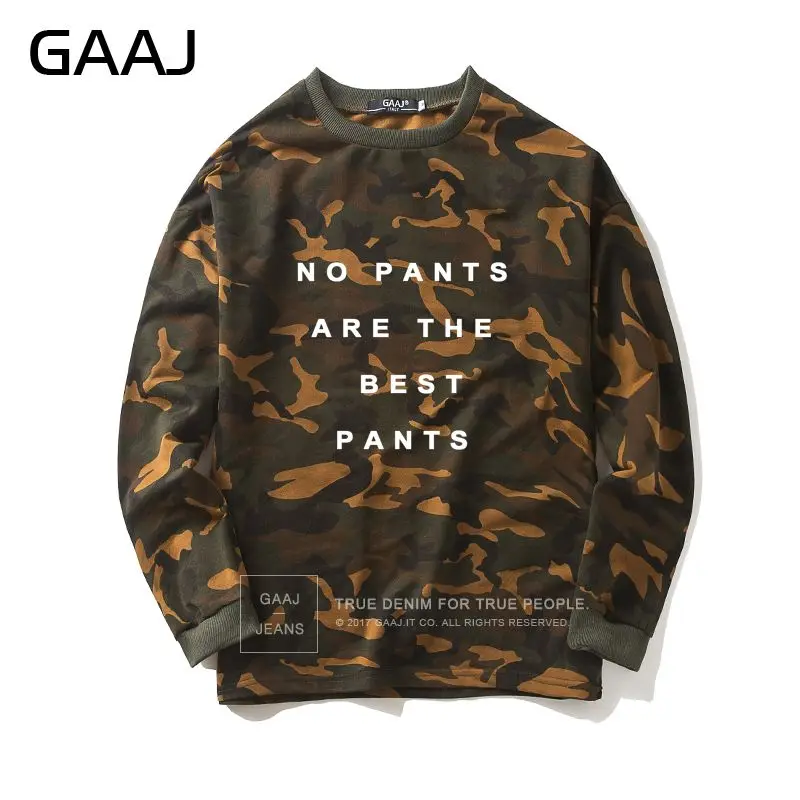 

GAAJ "No are the best" Print Letter Camouflage Sweatshirt Men Women Jacket Camo Hooded Mens Hip Hop Casual Male