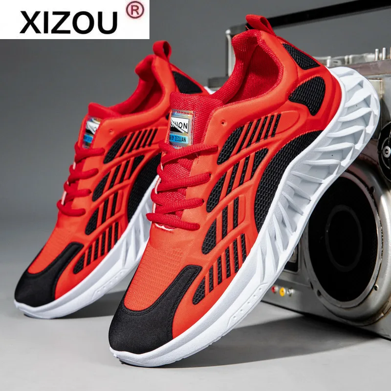 

Men's Sports Shoes 2021 Spring New Running Shoes Flying Woven Breathable Fashion Men's Shoes Casual Balance Light Travel Shoes
