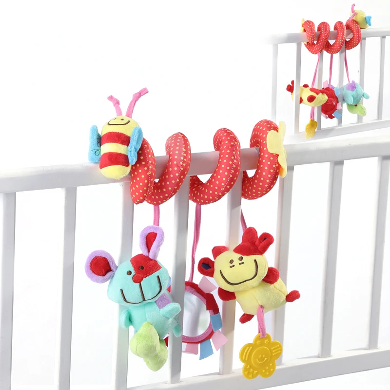 

Мультяшные погремушки в виде животных для детской кровати, подвесная плюшевая игрушка для ребенка, погремушка, цветная детская кулон коляс...