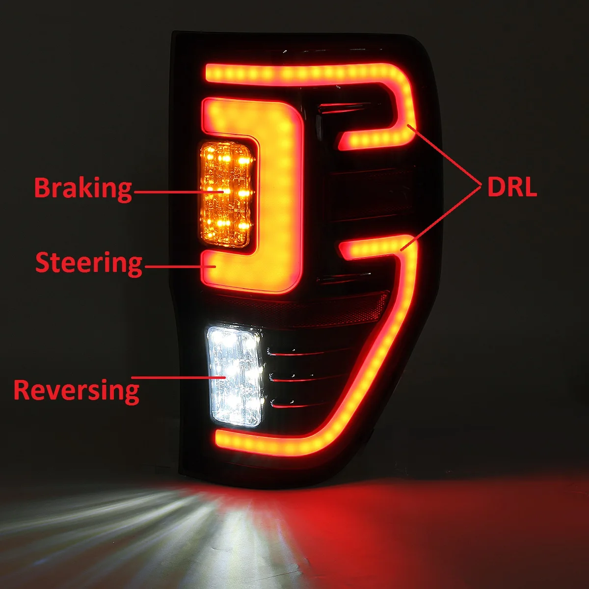 

1 Pair Car Tail Light LED Rear Brake Lamp Signal Warning DRL Driving For Ford Ranger T6 T7 PX MK1 MK2 2012-2019 Car Accessories