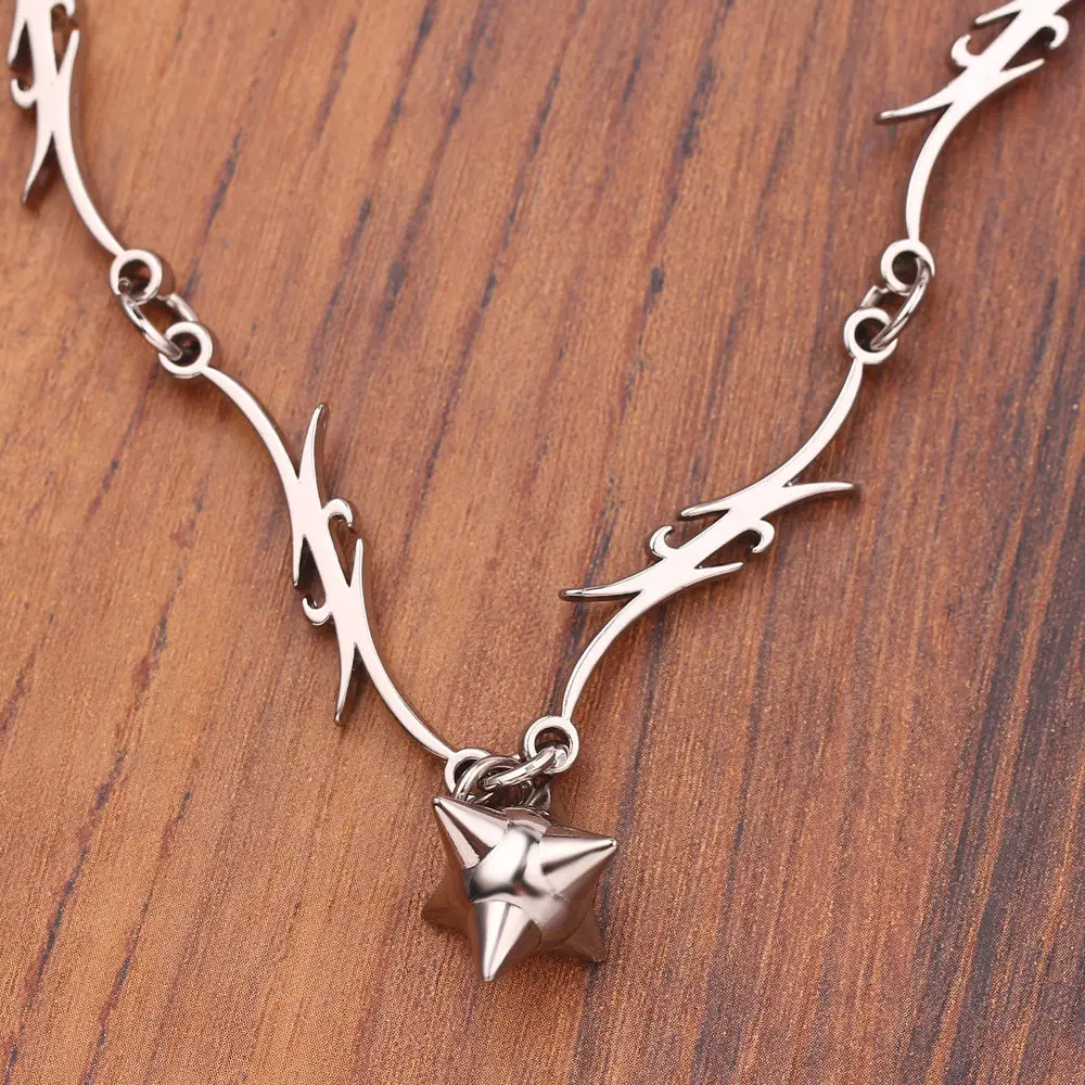 necklace 24 стиля, Харадзюку, хип-хоп, пламя, слои, крест, ключица, ожерелье, лезвие, шипы, замок, унисекс, Очаровательная цепочка, рок, панк, ювелирное изделие, подарок - Окраска металла: necklace