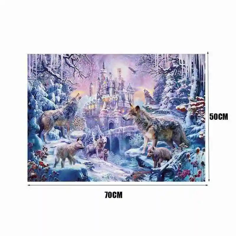 

City of Fairy Tales Puzzles For Kids DIY Coloring Paint Jigsaw Puzzle Gift Art Supplies Parent Child Interactive Games Puzzles