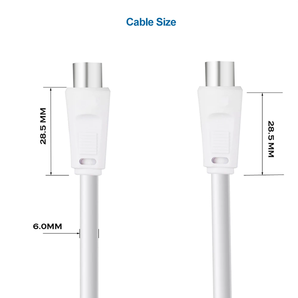 Vmade RF видео линия белый/черный коаксиальные кабели Цифровое ТВ штырь гнездо