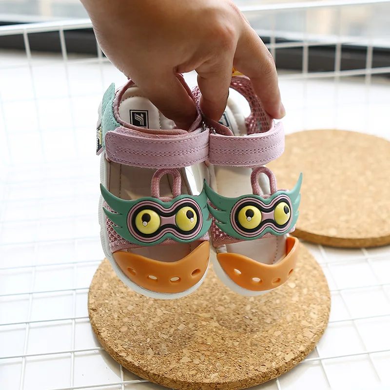 

Penguin classmate 2021 summer bow cartoon Baotou Beach Shoes Boys and girls Velcro baby sandals