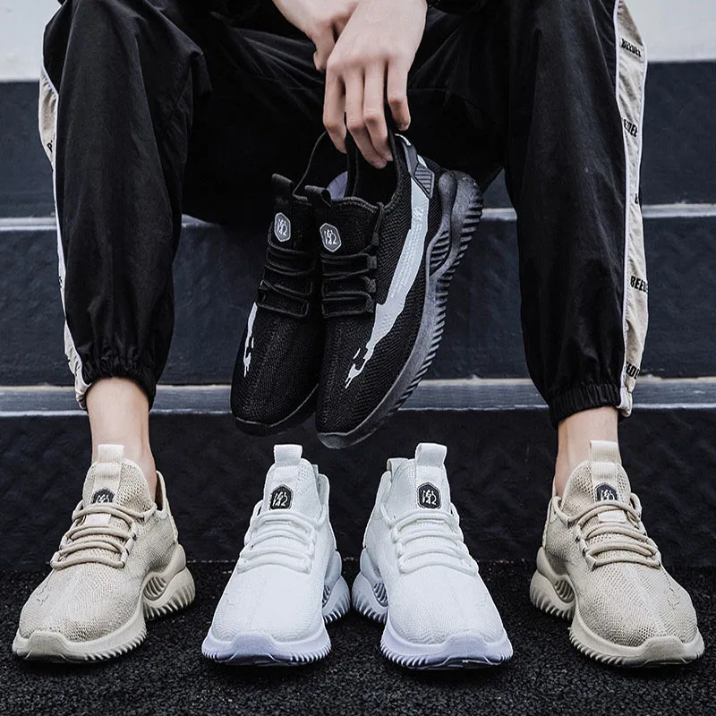 

Fashion Sneakers For Men Low Casual Shoe Classic Breathable Rubber Soft Bottom Men Running Shoe Athlatic Comfortable Flats Shoes